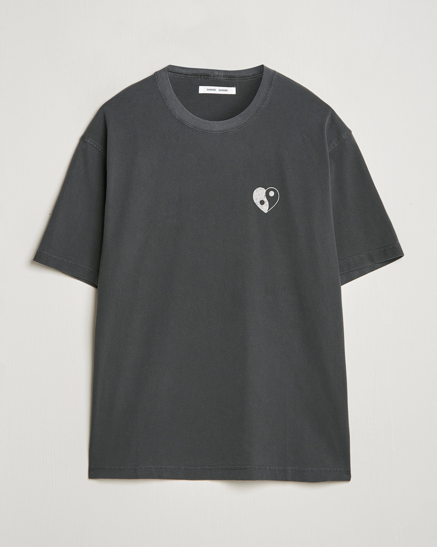 Men | T-Shirts | Samsøe Samsøe | Poetry Printed T-Shirt Black Balance