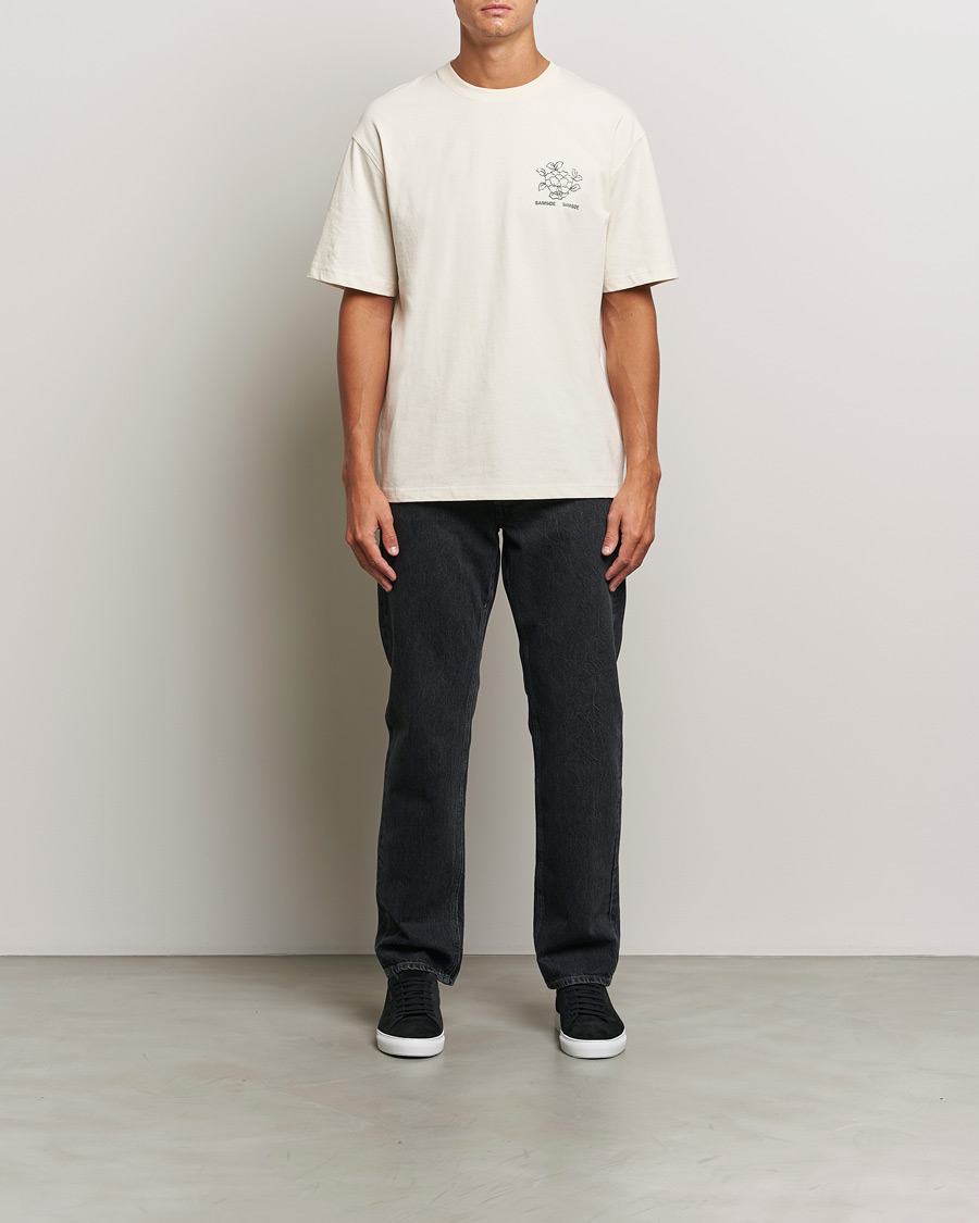 Men | T-Shirts | Samsøe Samsøe | Poetry Printed T-Shirt Neutral Lotus