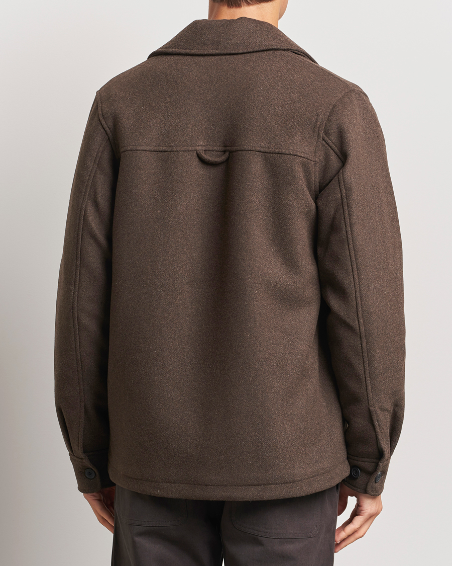 Men | Coats & Jackets | Samsøe Samsøe | Pally Padded Shirt Jacket Chocolate Brown