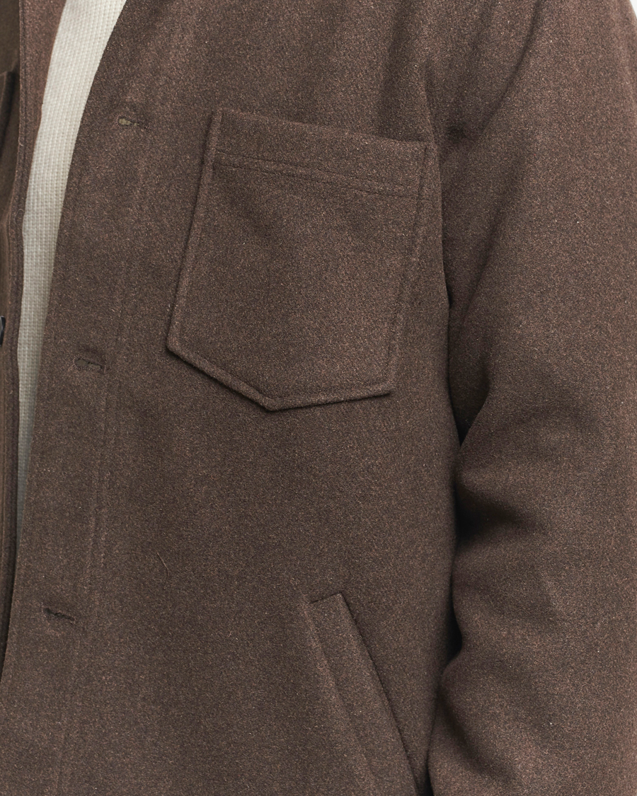 Men | Coats & Jackets | Samsøe Samsøe | Pally Padded Shirt Jacket Chocolate Brown