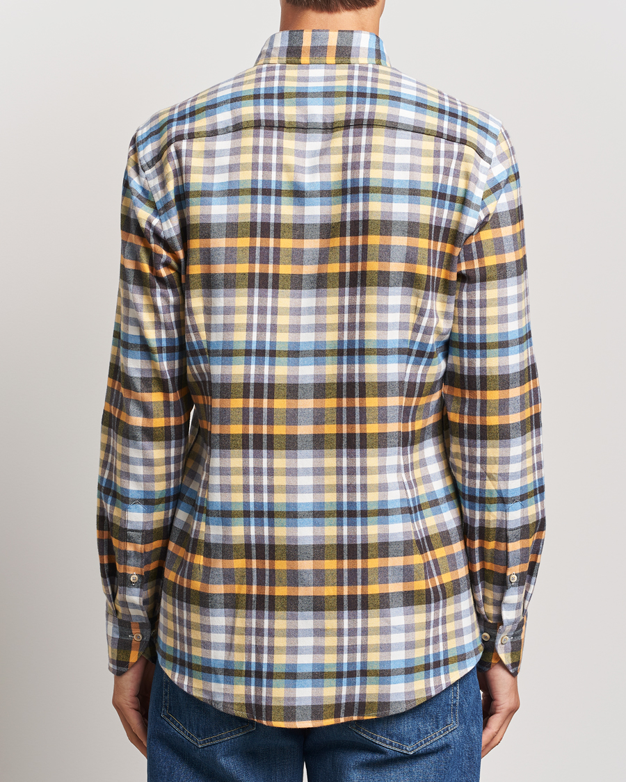 Men | Shirts | Stenströms | Slimline Flannel Checked Shirt Multi