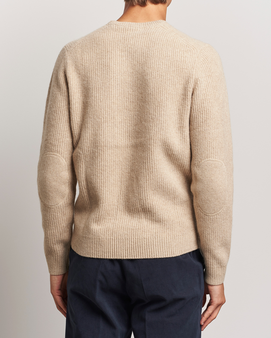 Men | Sweaters & Knitwear | Stenströms | Knitted Ribbed Yak/Merino Sweater Beige