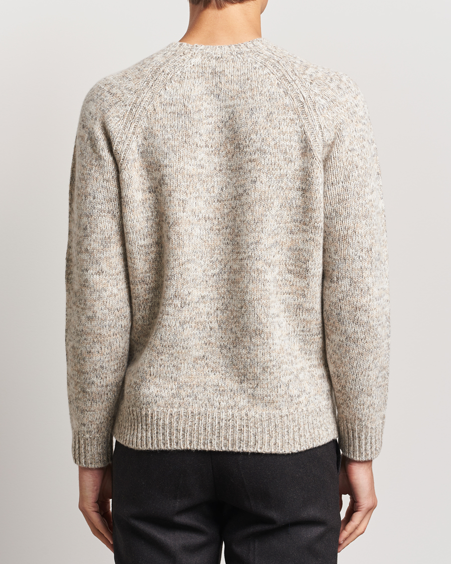 Men | Sweaters & Knitwear | Stenströms | Chunky Knitted Merino Sweater Beige