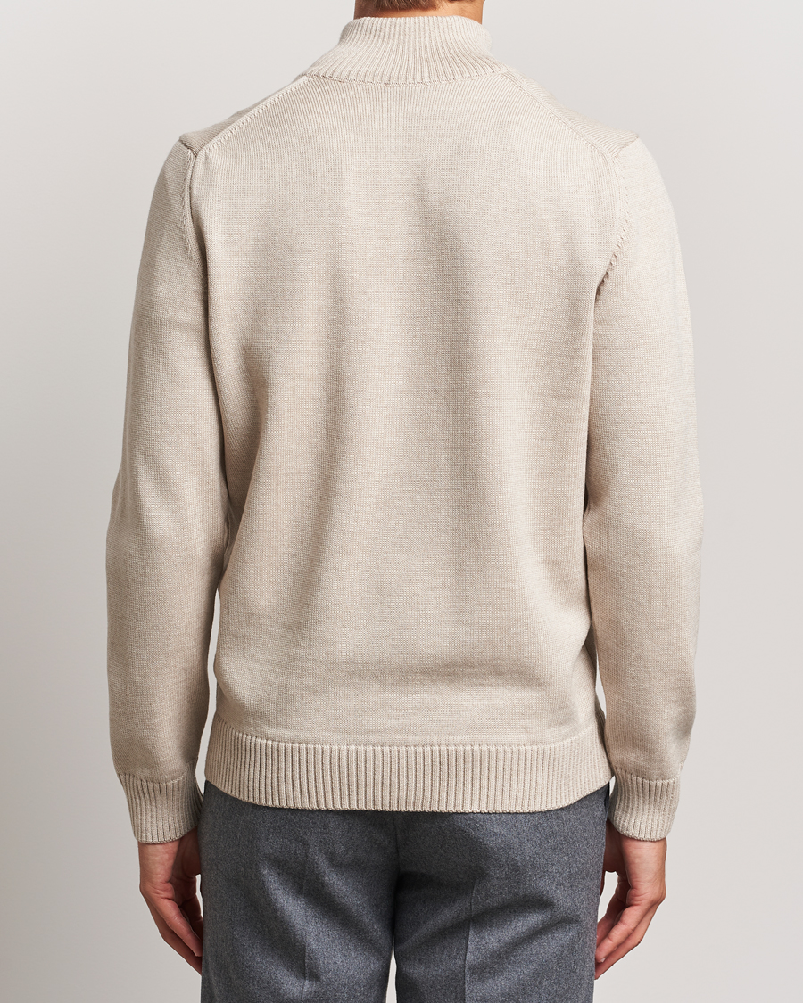 Men | Sweaters & Knitwear | Stenströms | Chunky Knitted Merino Cardigan Beige