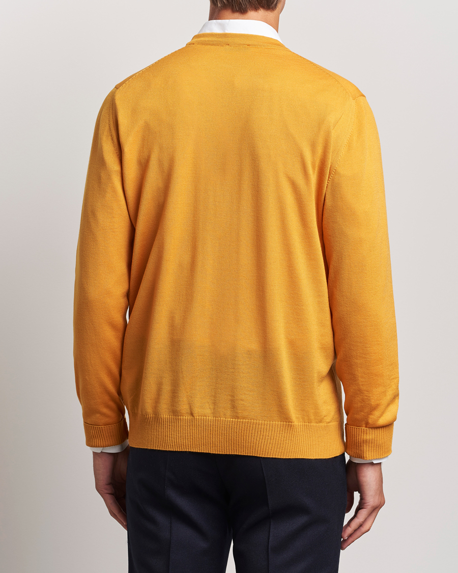 Men | Sweaters & Knitwear | Stenströms | Merino Cardigan Yellow