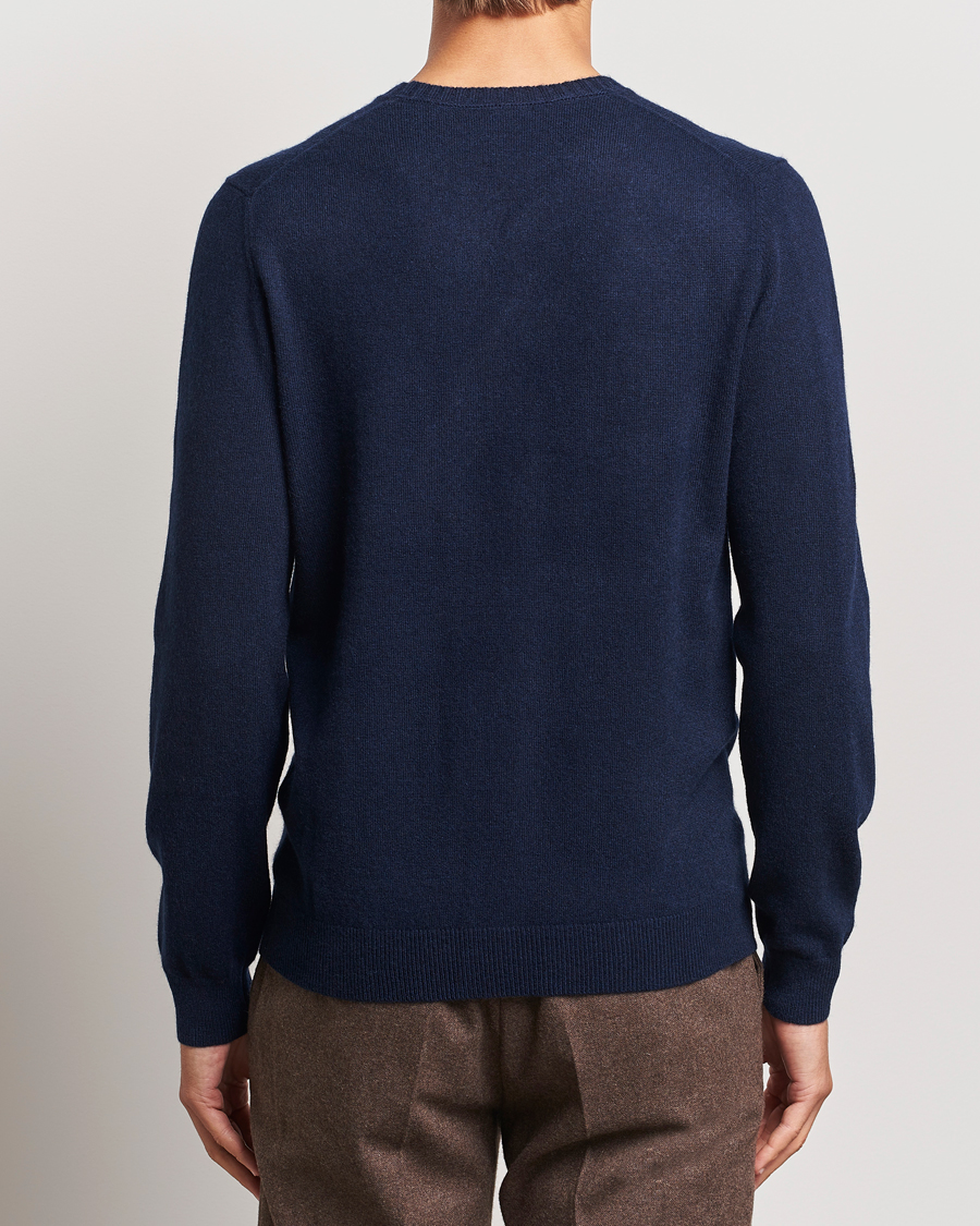 Men | Sweaters & Knitwear | Stenströms | Cashmere Crewneck Navy