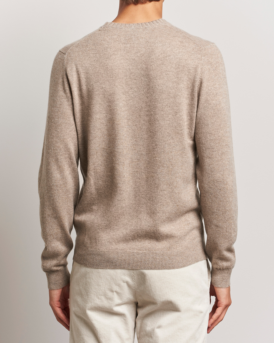 Men | Sweaters & Knitwear | Stenströms | Cashmere Crewneck Beige