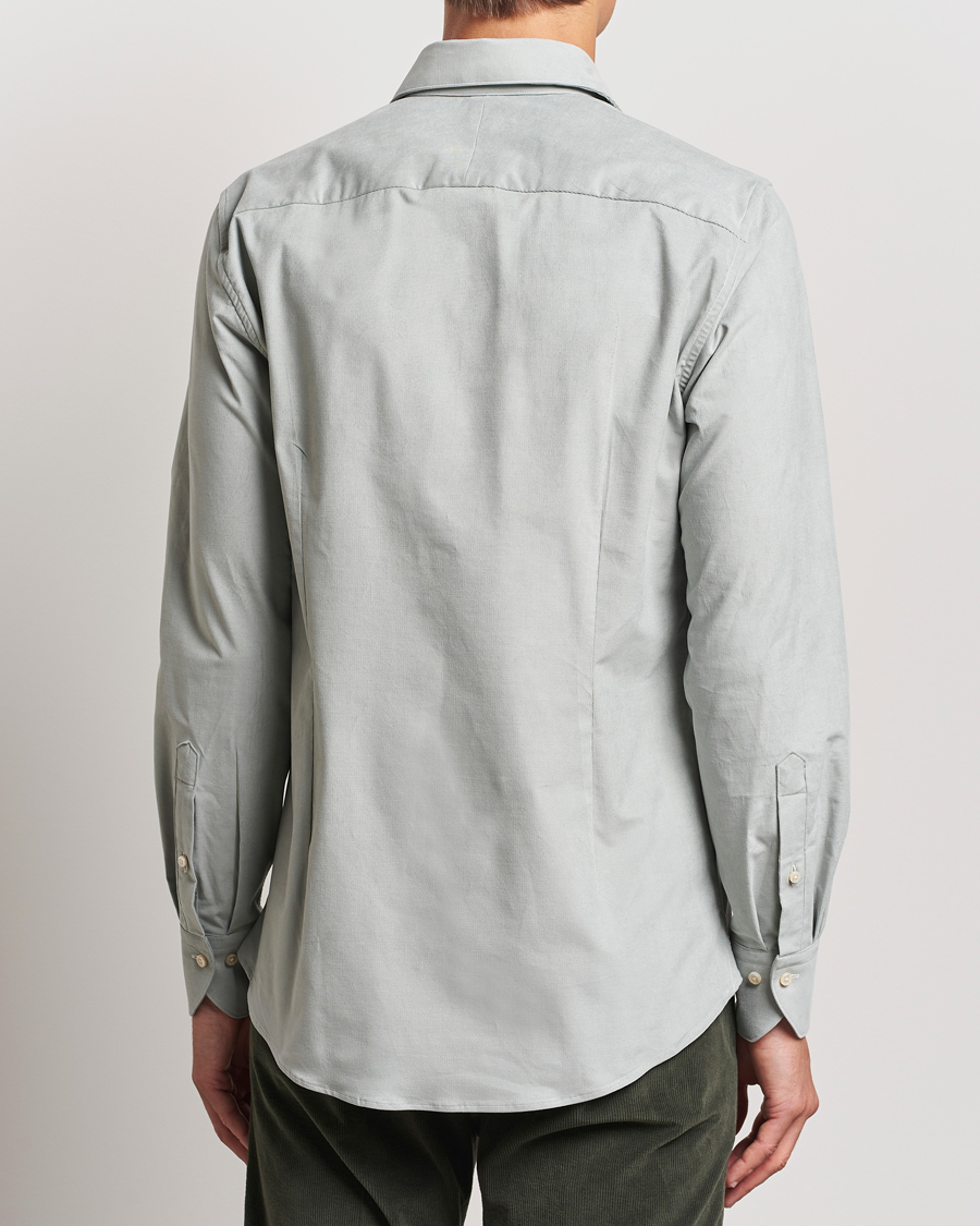 Men | Shirts | Stenströms | 1899 Velvet Baby Corduroy Shirt Soft Green