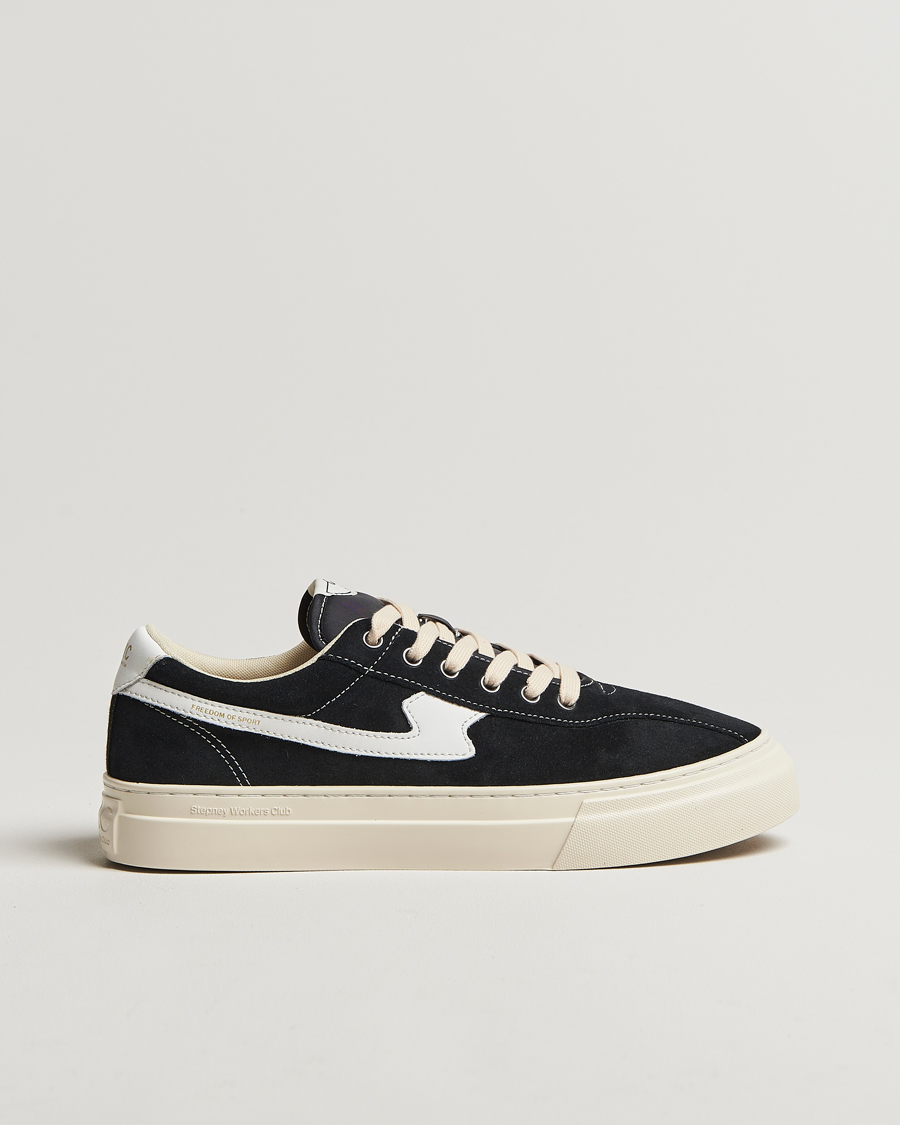 Men | Sneakers | Stepney Workers Club | Dellow S-Strike Cupsole Suede Sneaker Black/White
