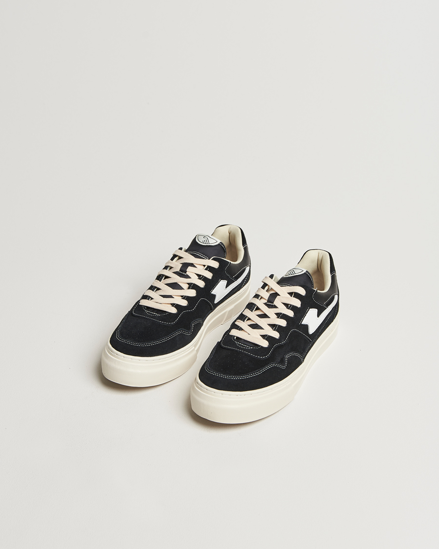 Men | Stepney Workers Club Pearl S-Strike Suede Sneaker Black White | Stepney Workers Club | Pearl S-Strike Suede Sneaker Black White