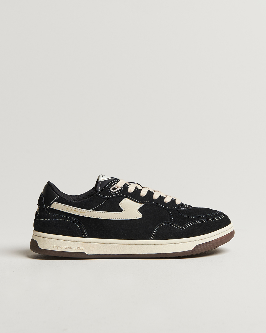 Men | Stepney Workers Club Pro Cup 01 S-Strike Suede Sneaker Black White | Stepney Workers Club | Pro Cup 01 S-Strike Suede Sneaker Black White