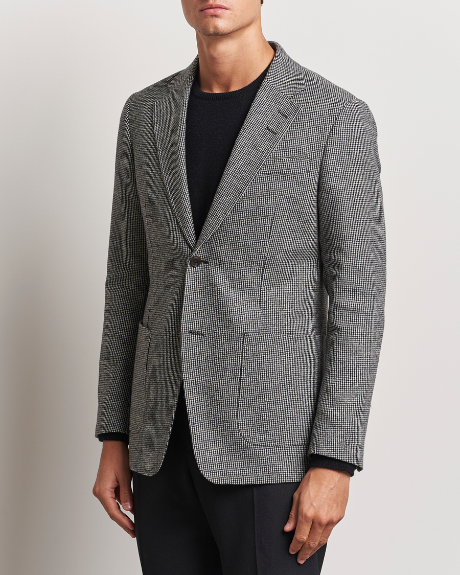 Men | Blazers | Tiger of Sweden | Justin Wool Pepita Blazer Black/White