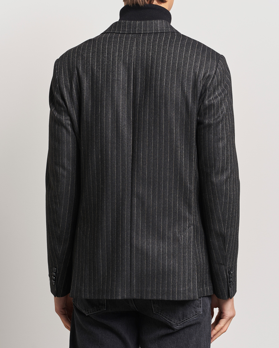 Men | Blazers | Tiger of Sweden | Jeen Pinstriped Double Breasted Blazer Charcoal