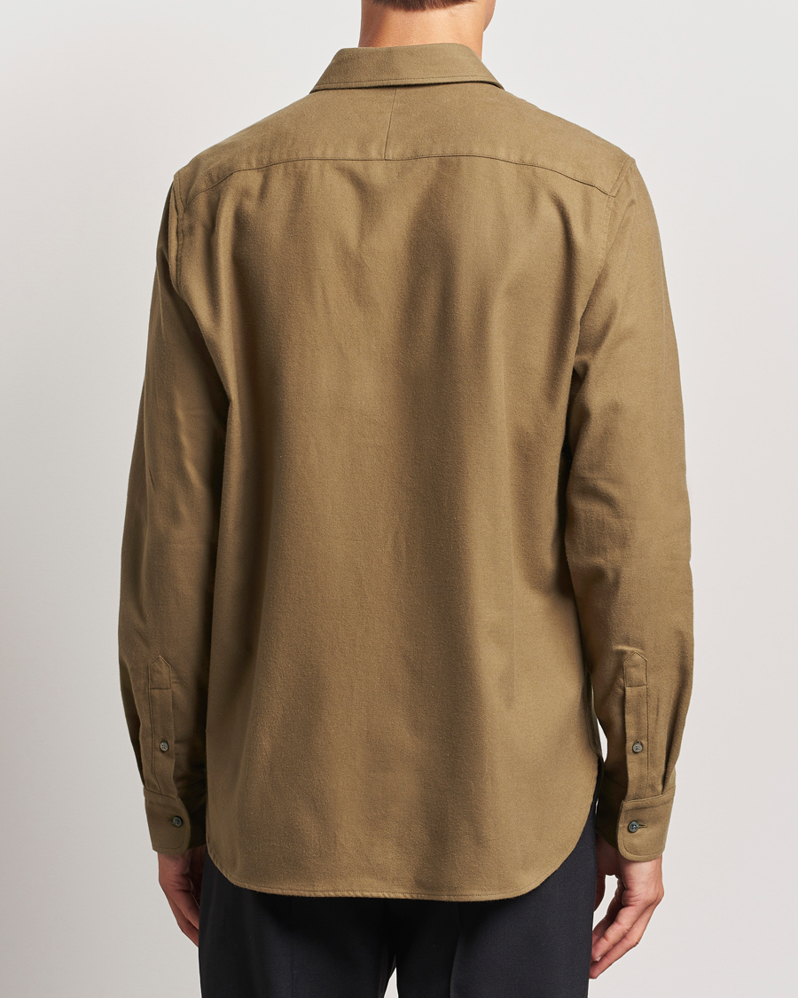 Men | Shirts | Tiger of Sweden | Benjamins Brushed Twill Shirt Old Wolf