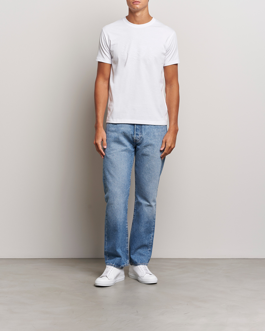Men | T-Shirts | Tiger of Sweden | Dillan Logo Crew Neck T-Shirt Pure White
