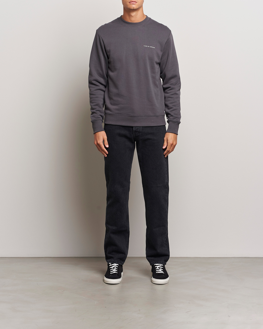 Men | Sweaters & Knitwear | Tiger of Sweden | Emerson Crew Neck Sweatshirt Charcoal