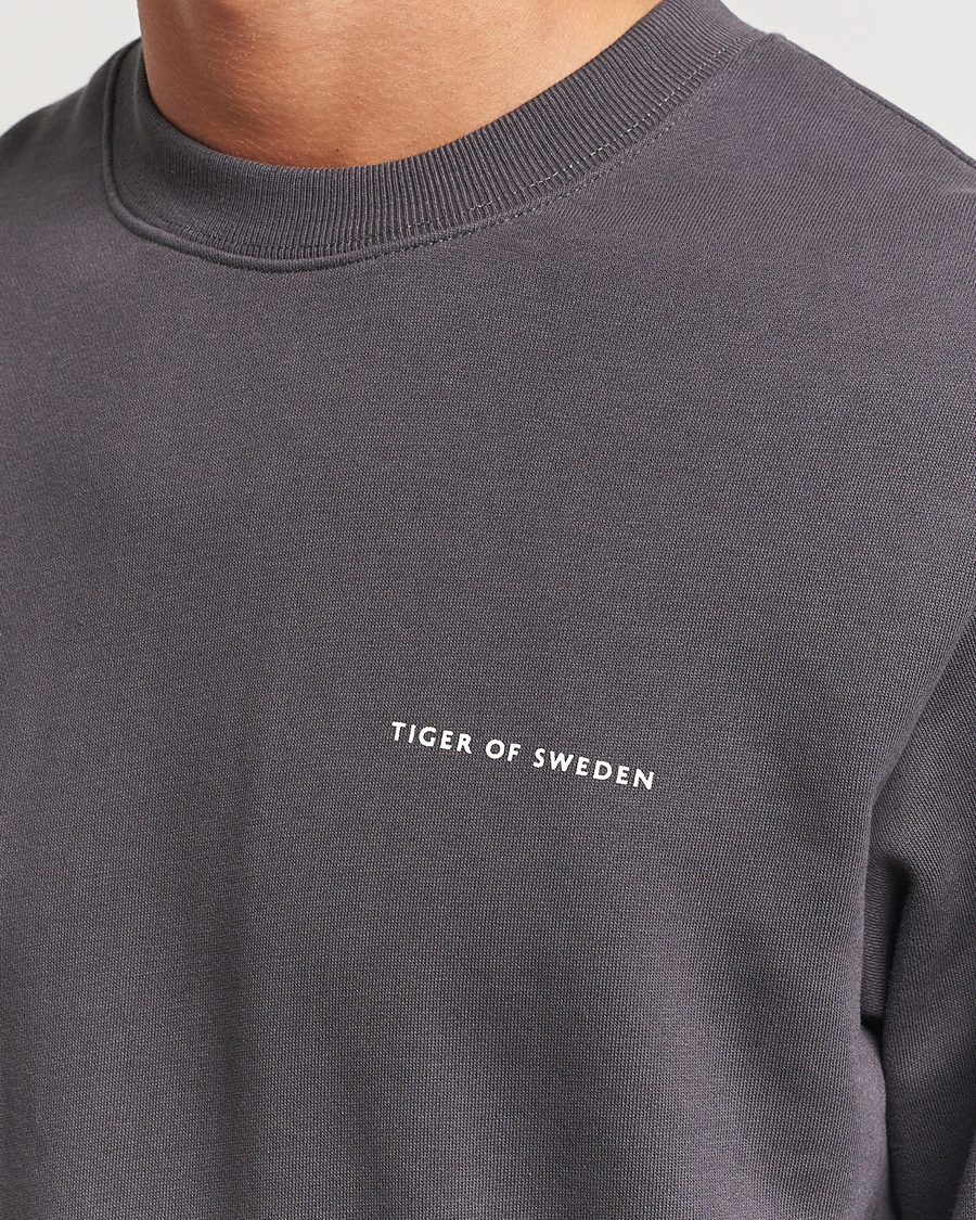 Men | Sweaters & Knitwear | Tiger of Sweden | Emerson Crew Neck Sweatshirt Charcoal