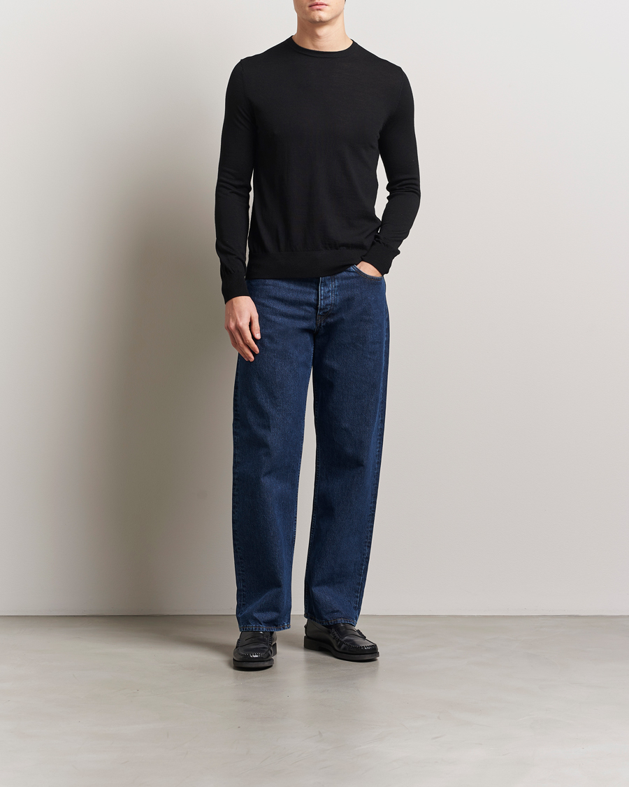 Men | Sweaters & Knitwear | Tiger of Sweden | Connor Crew Neck Pullover Black