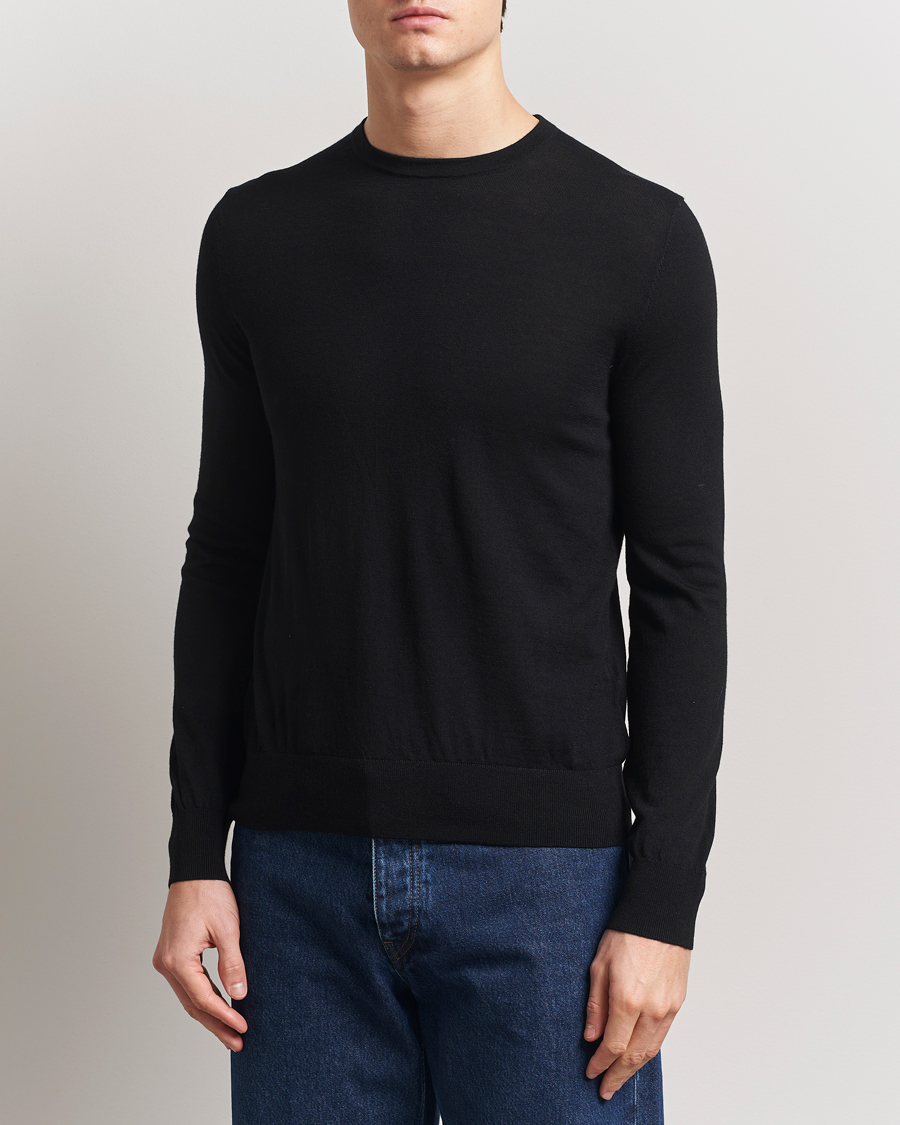 Men | Sweaters & Knitwear | Tiger of Sweden | Connor Crew Neck Pullover Black