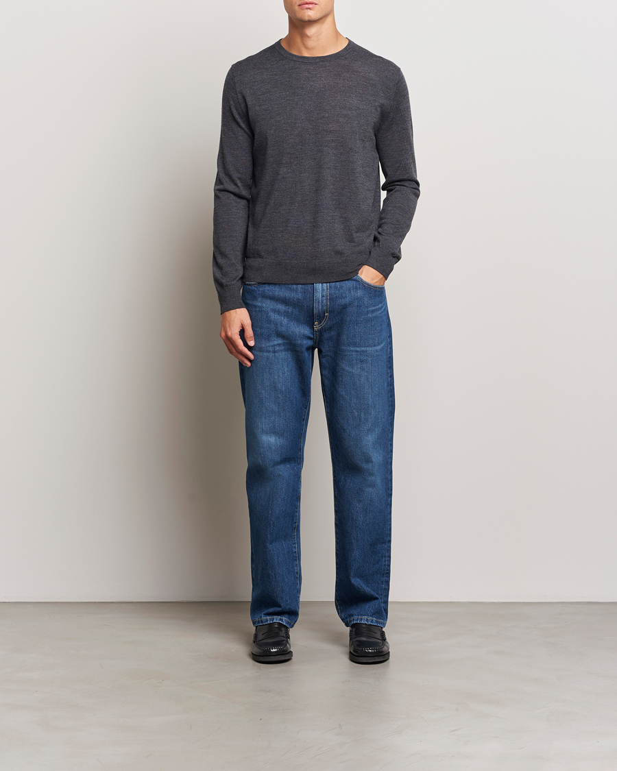 Men | Sweaters & Knitwear | Tiger of Sweden | Connor Crew Neck Pullover Grey Street
