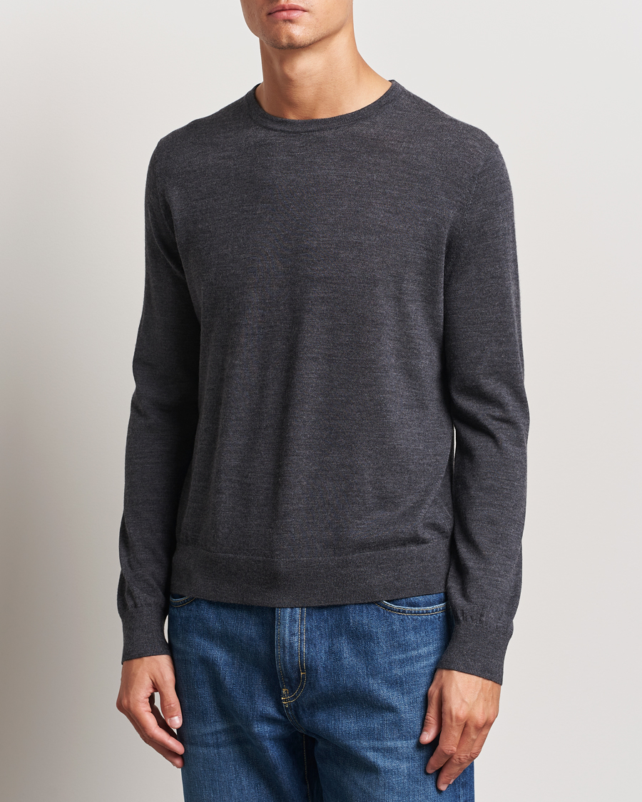 Men | Sweaters & Knitwear | Tiger of Sweden | Connor Crew Neck Pullover Grey Street