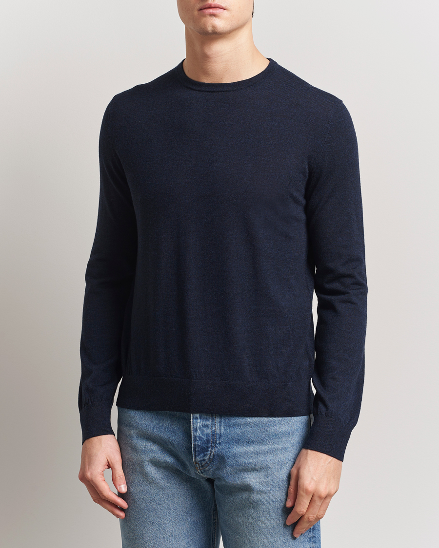 Men | Sweaters & Knitwear | Tiger of Sweden | Connor Crew Neck Pullover Light Ink