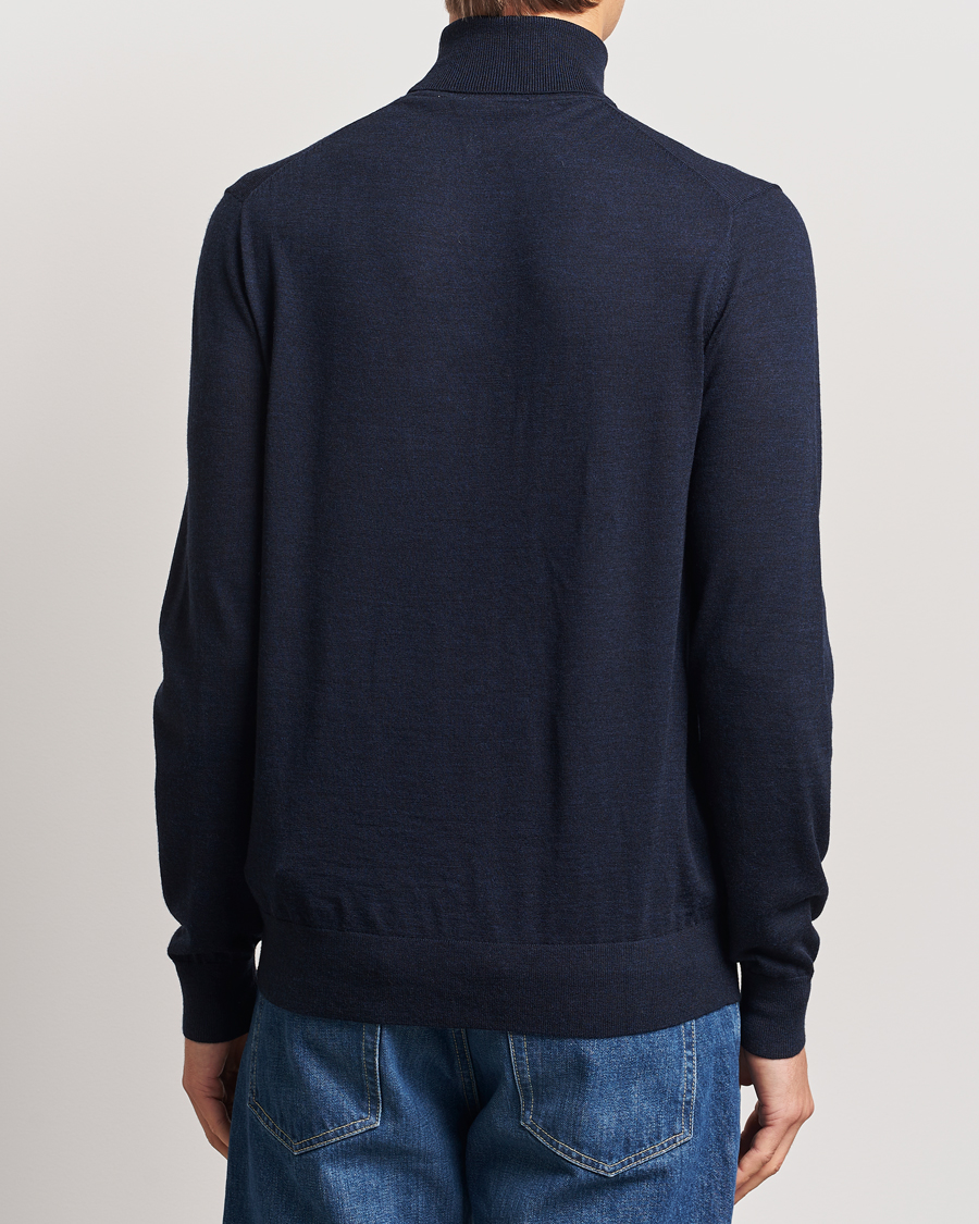 Men | Sweaters & Knitwear | Tiger of Sweden | Nevile Extra Fine Merino Polo Light Ink