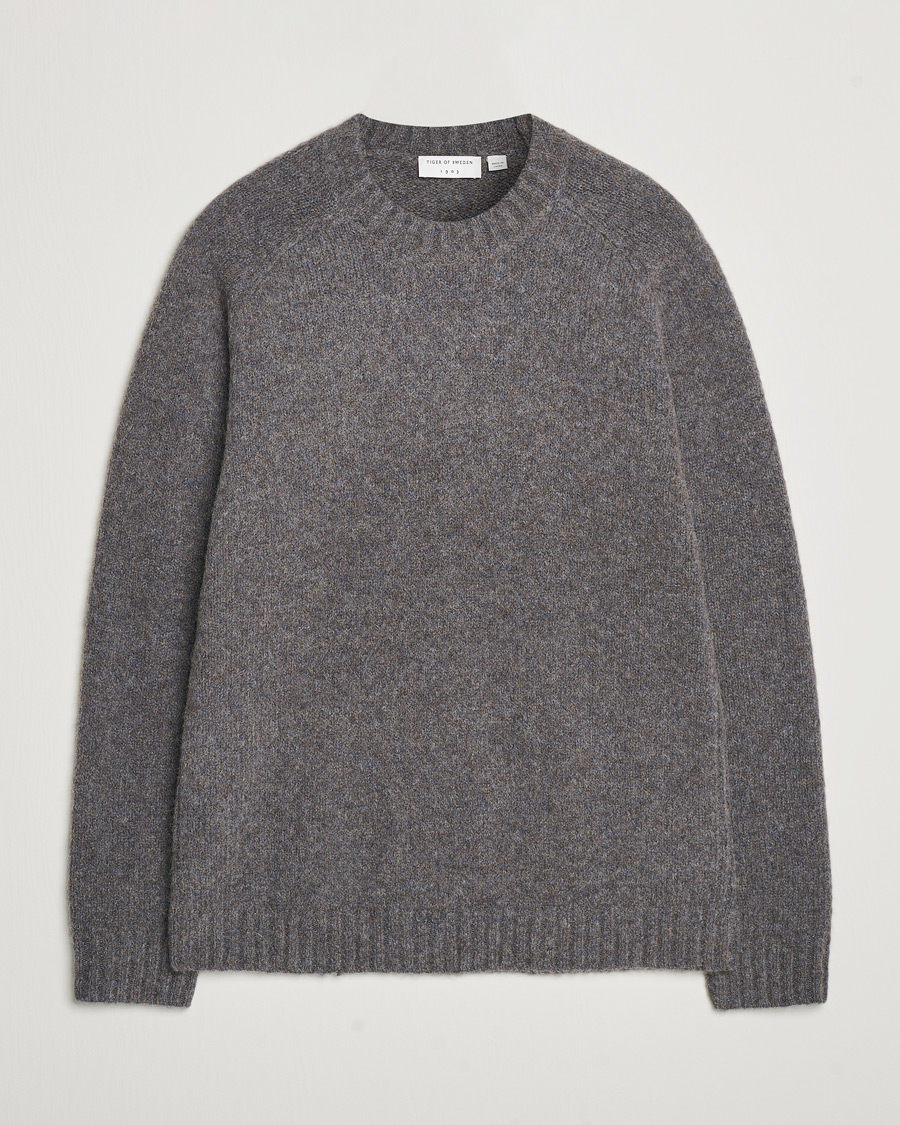 Men | Sweaters & Knitwear | Tiger of Sweden | Adryan Yak/Alpaca Knitted Sweater Movie Grey