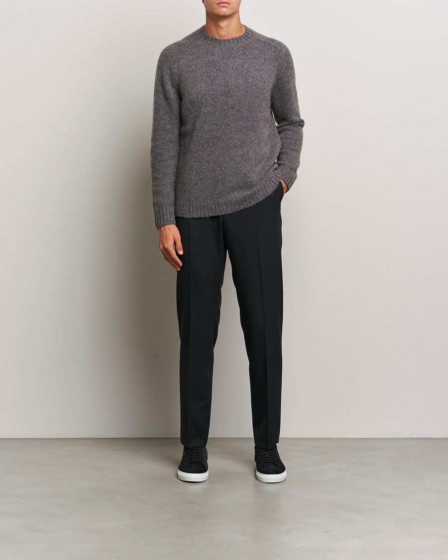 Men | Sweaters & Knitwear | Tiger of Sweden | Adryan Yak/Alpaca Knitted Sweater Movie Grey