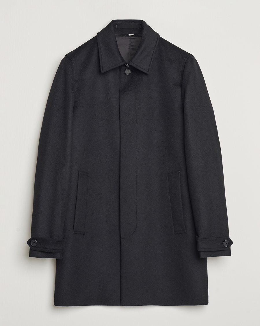 Men | Coats & Jackets | Tiger of Sweden | Cane Wool/Cashmere Coat Black