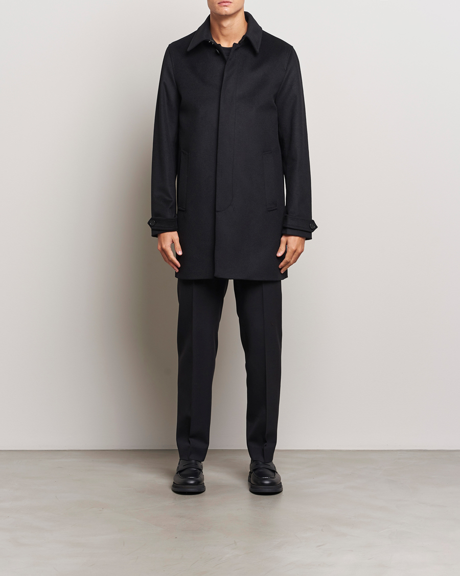 Men | Coats & Jackets | Tiger of Sweden | Cane Wool/Cashmere Coat Black