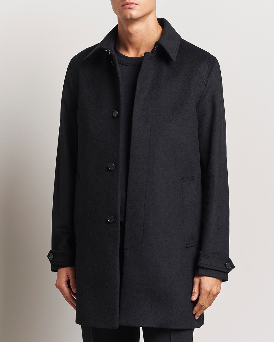 Men | Coats & Jackets | Tiger of Sweden | Cane Wool/Cashmere Coat Black