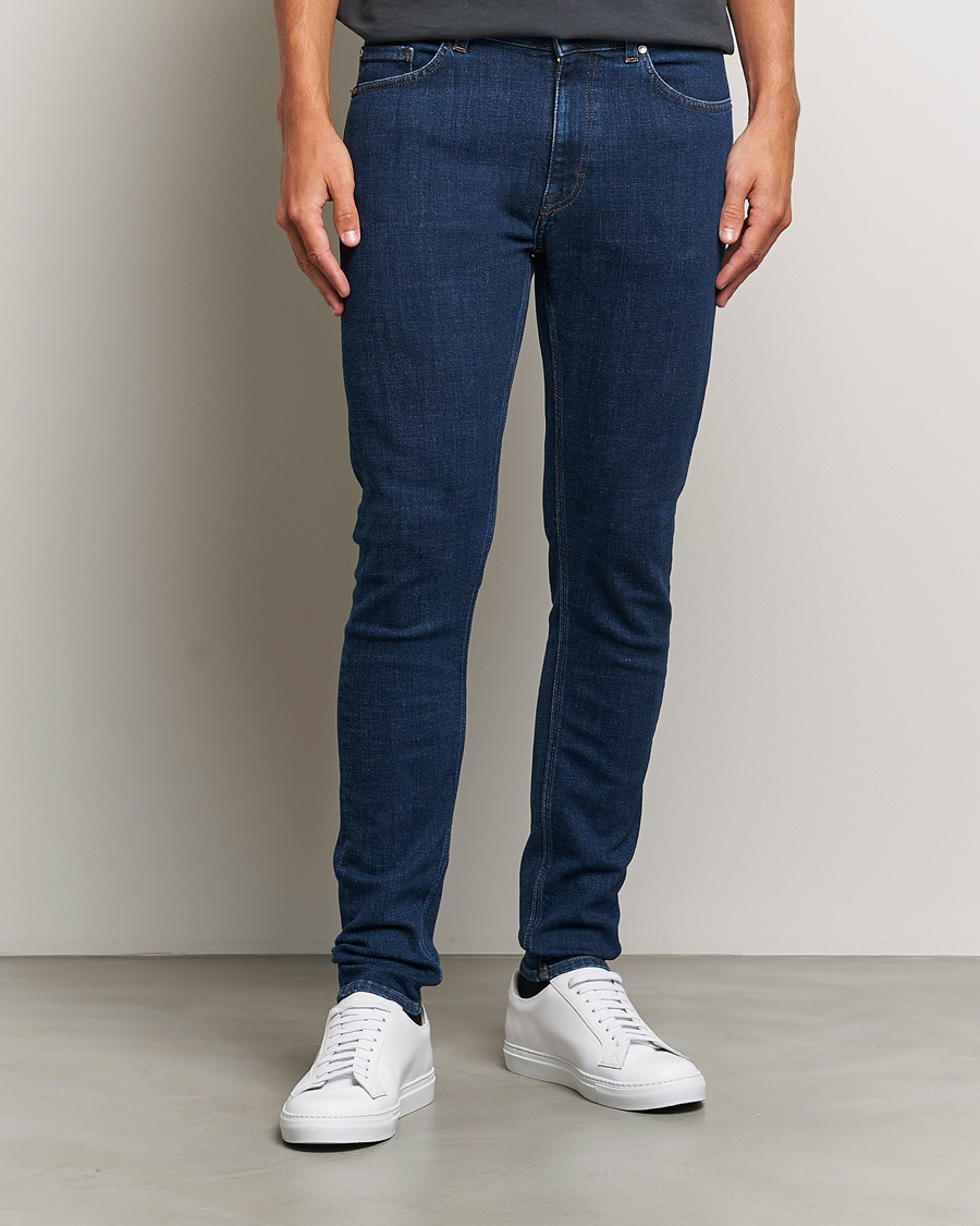 Men | Jeans | Tiger of Sweden | Evolve Stretch Cotton Jeans Medium Blue