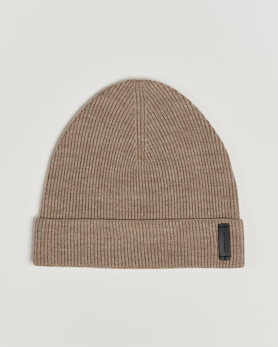 Men | Tiger of Sweden Caldu Wool Beanie Beige Melange | Tiger of Sweden | Caldu Wool Beanie Beige Melange