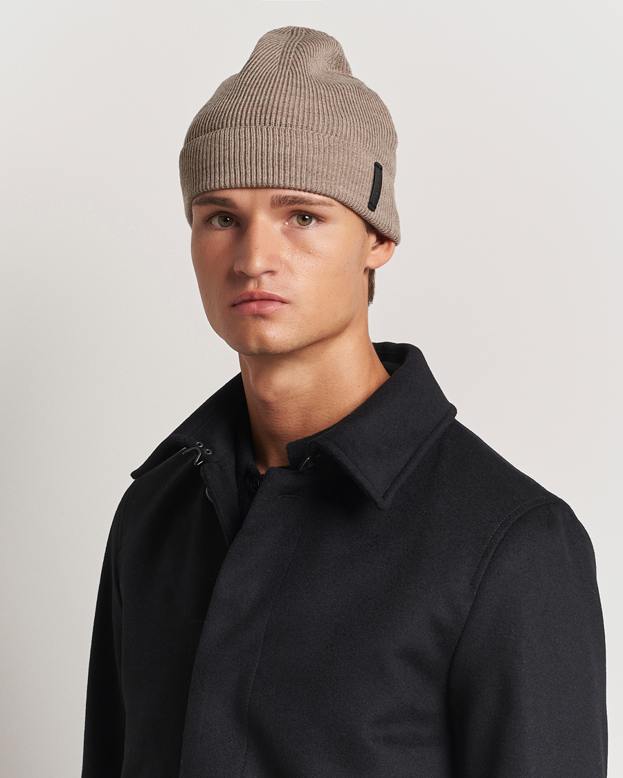 Men | Tiger of Sweden Caldu Wool Beanie Beige Melange | Tiger of Sweden | Caldu Wool Beanie Beige Melange