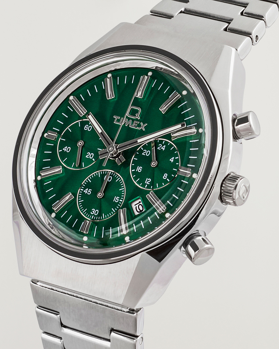 Men | Timex Q Timex Falcon Eye Chronograph 40mm Green Dial | Timex | Q Falcon Eye Chronograph 40mm Green Dial