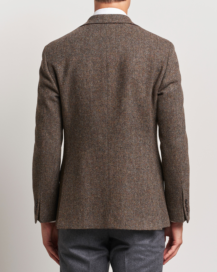 Men | Blazers | Walker Slater | Edward Lambswool Herringbone Blazer Brown