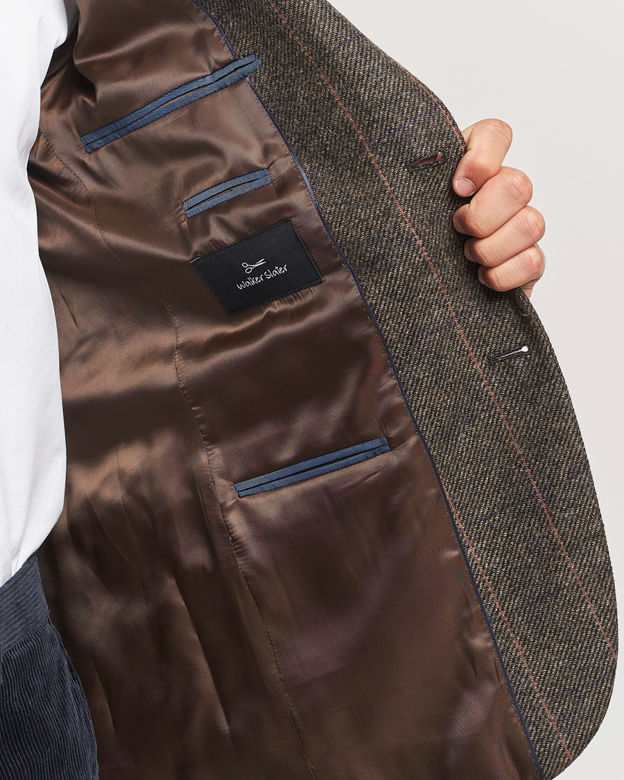Men | Blazers | Walker Slater | Edward Lambswool Windowpane Blazer Brown