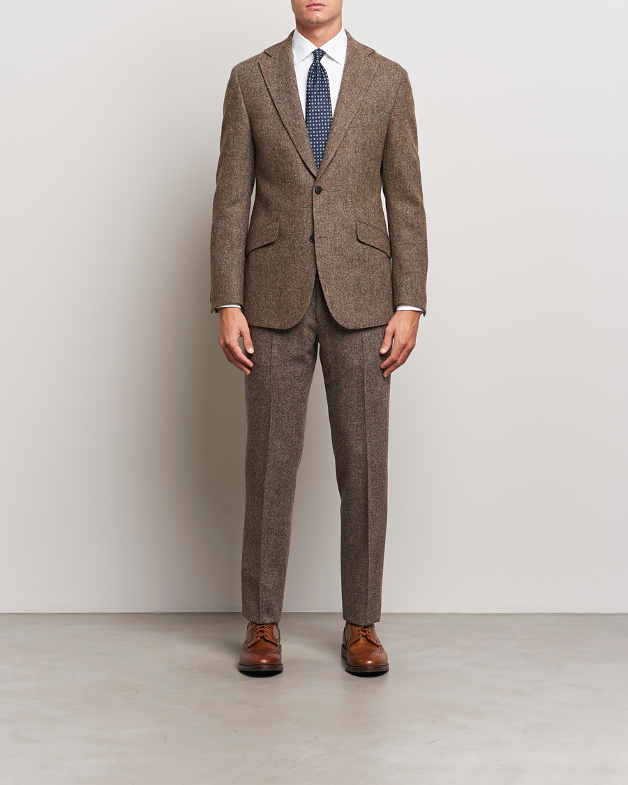 Men | Blazers | Walker Slater | Edward Wool Donegal Blazer Brown