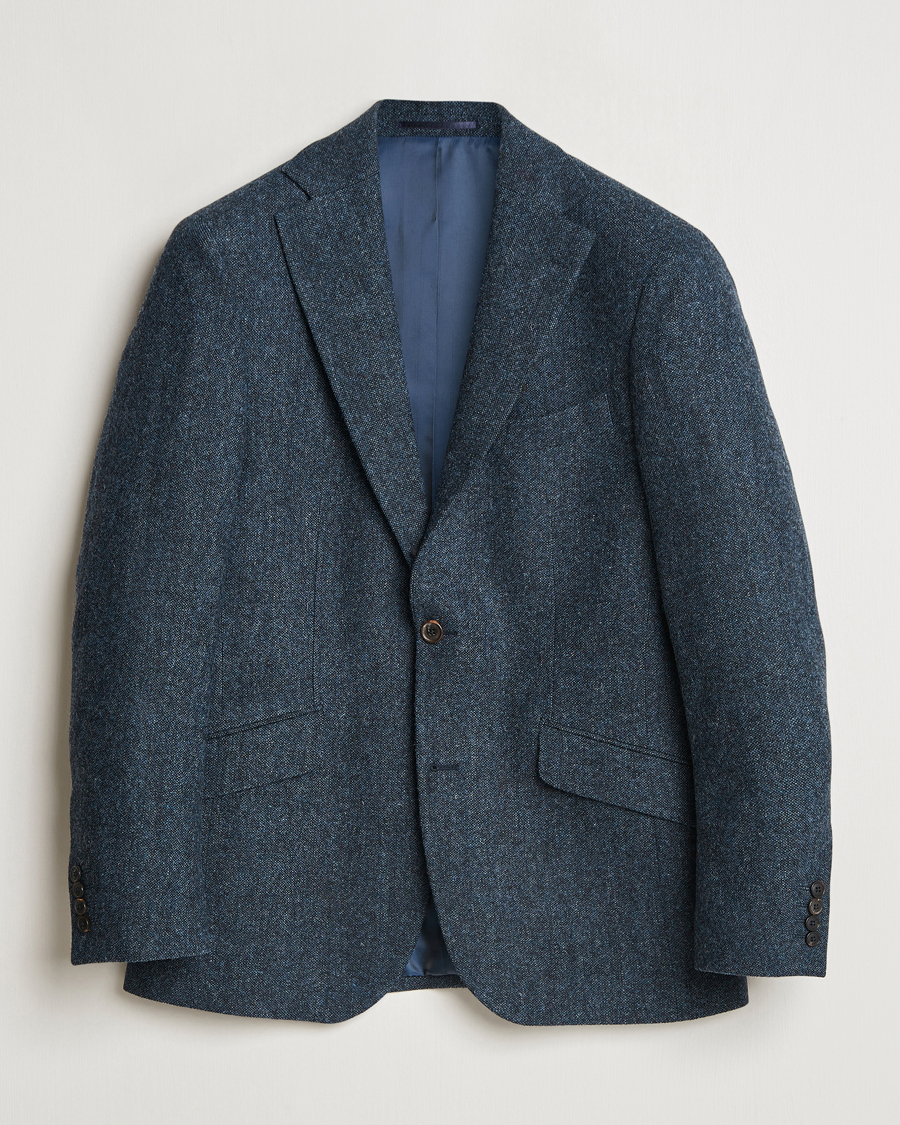 Men | Blazers | Walker Slater | Edward Wool Donegal Blazer Navy