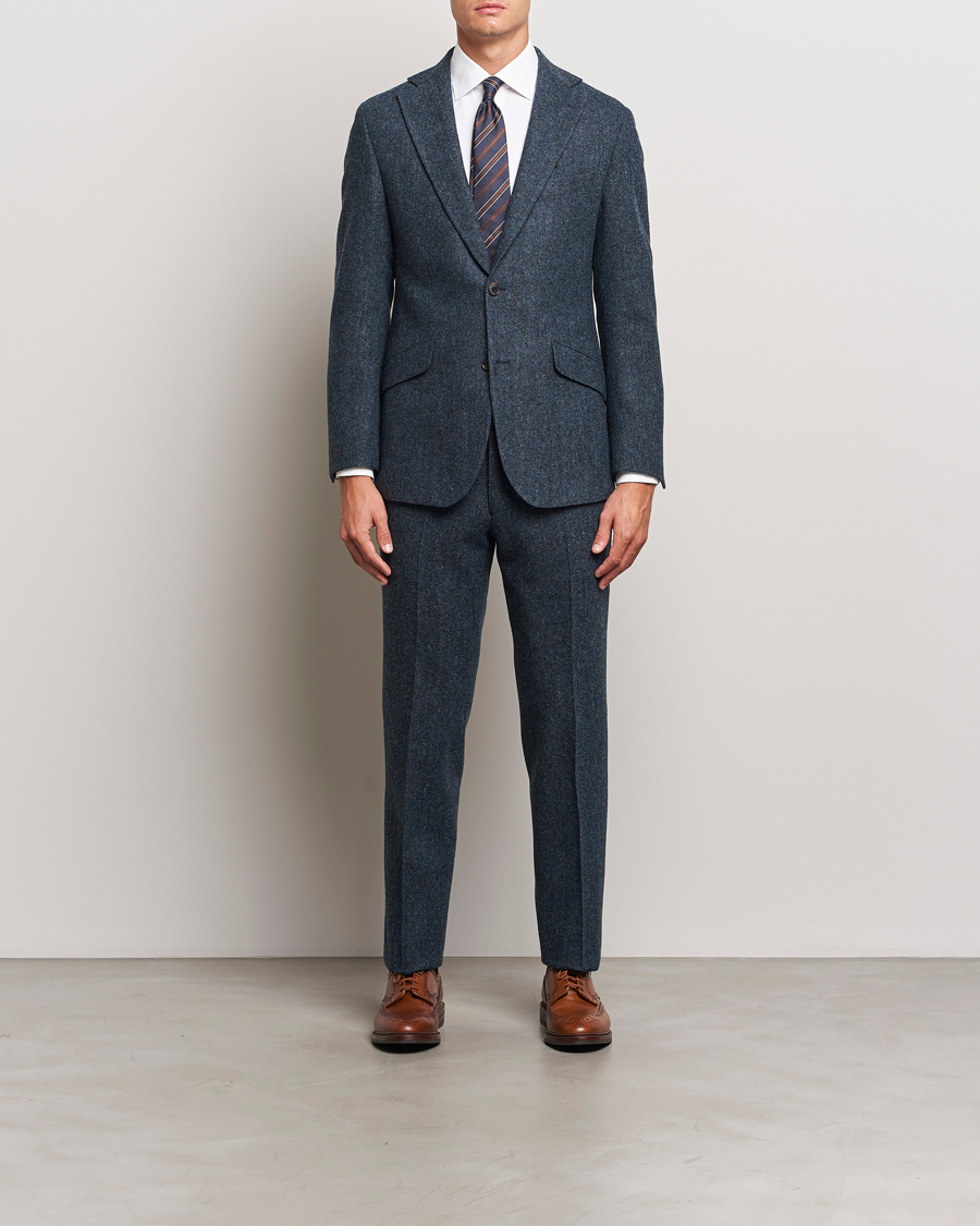 Men | Blazers | Walker Slater | Edward Wool Donegal Blazer Navy