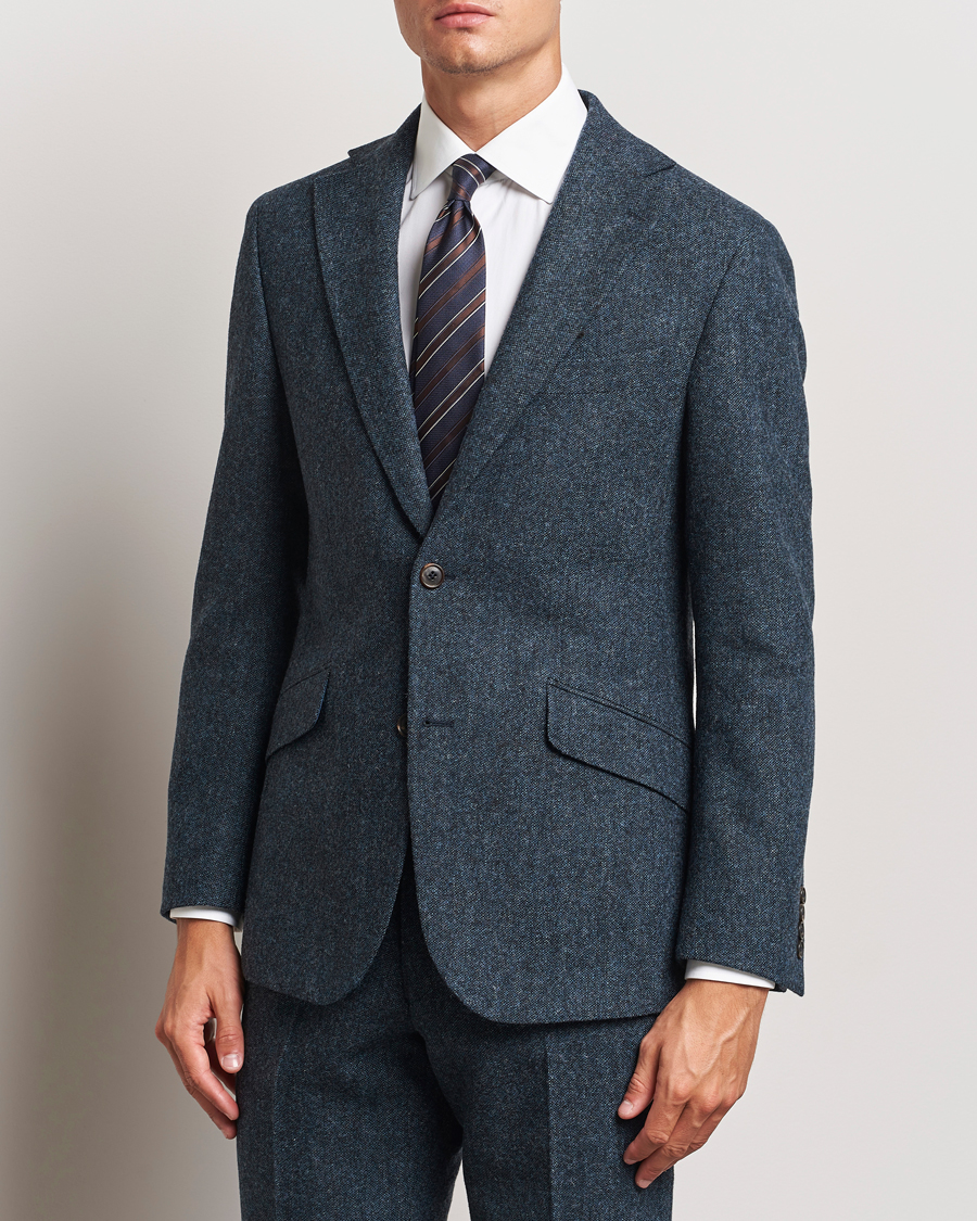Men | Blazers | Walker Slater | Edward Wool Donegal Blazer Navy