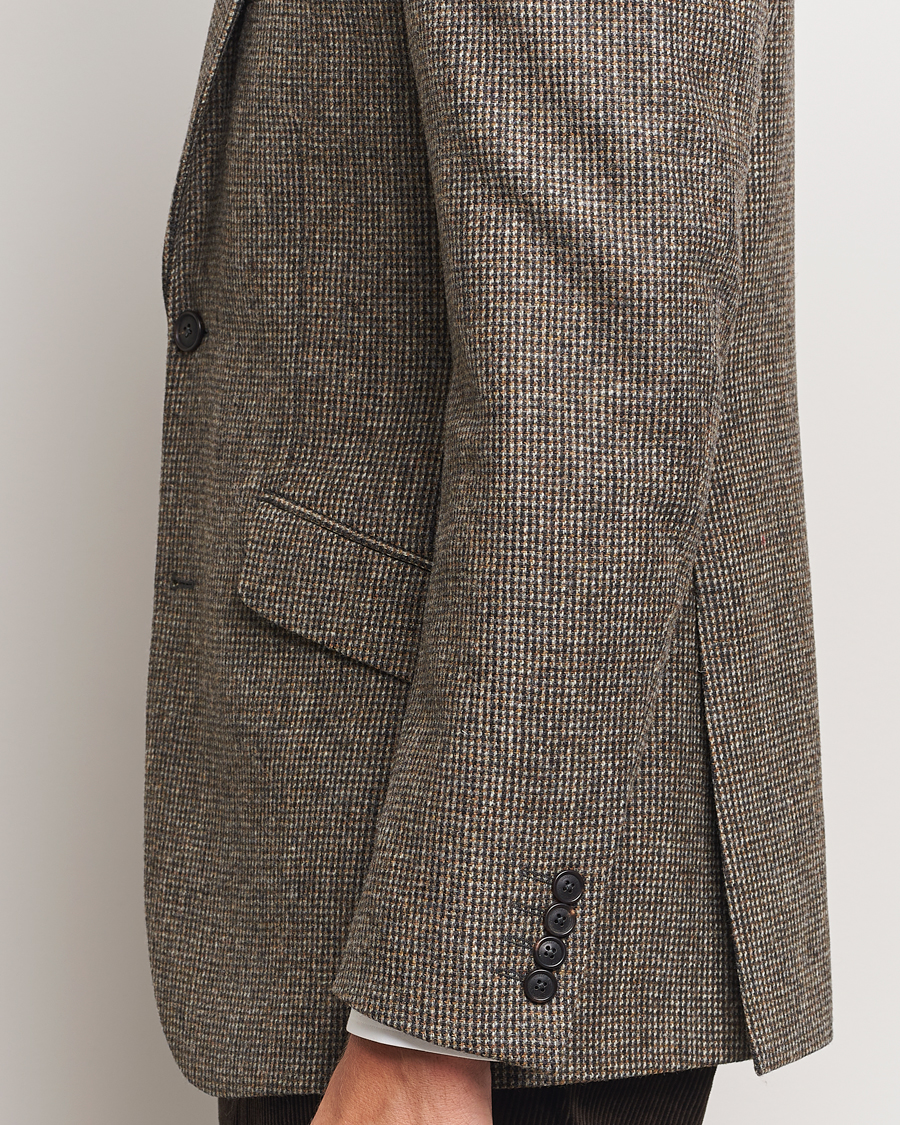 Men | Blazers | Walker Slater | Edward Lambswool Pepita Blazer Brown
