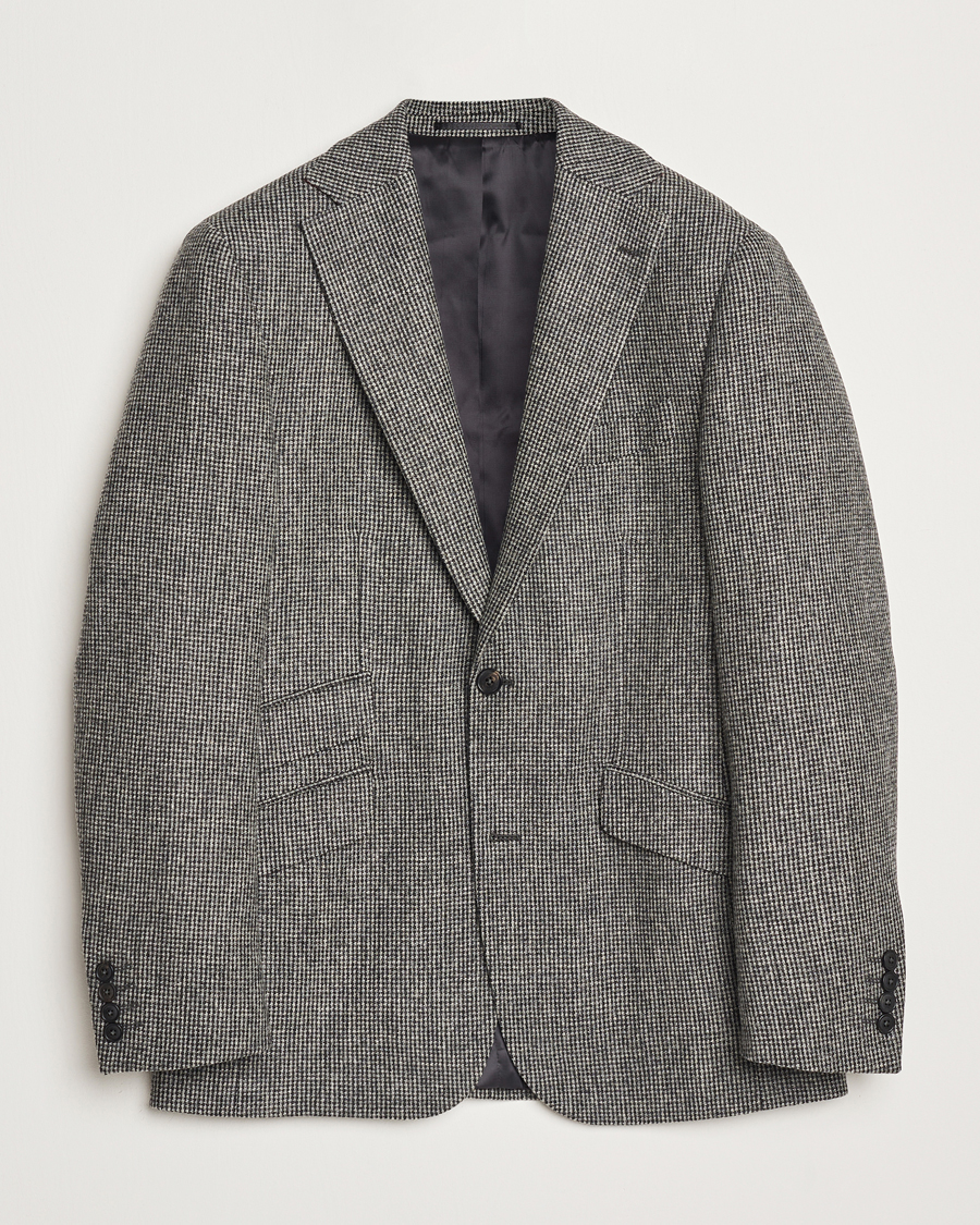 Men | Blazers | Walker Slater | Edward Lambswool Pepita Blazer Grey/Black