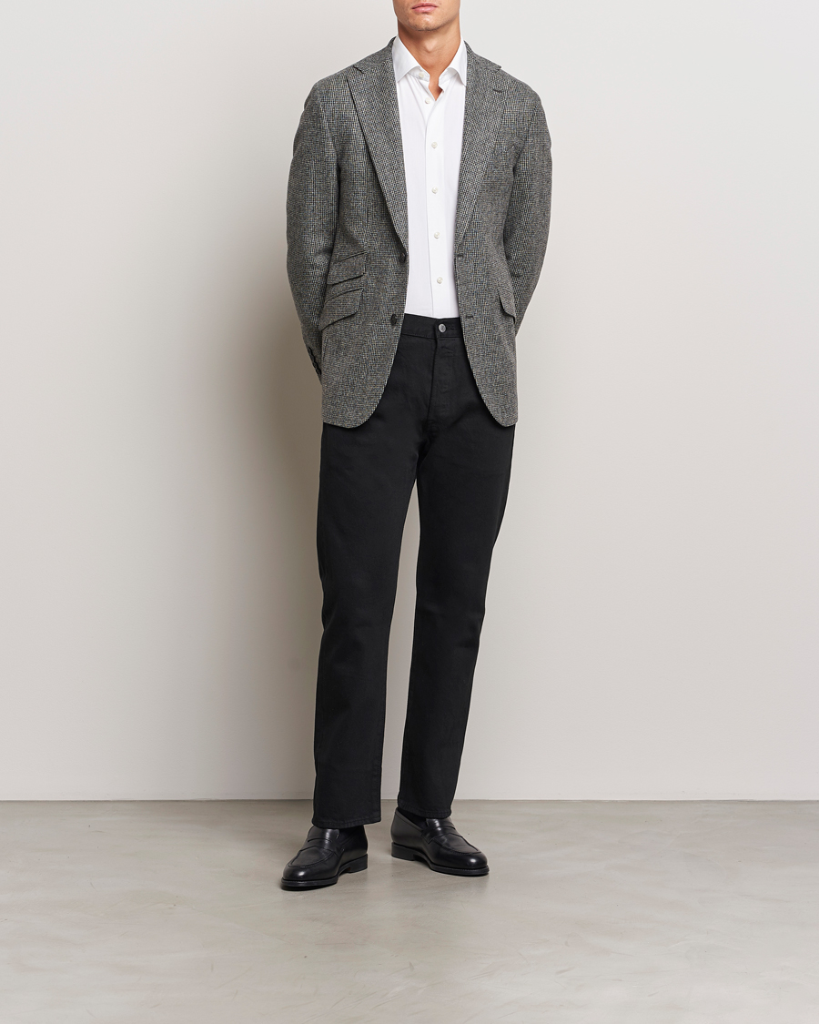 Men | Blazers | Walker Slater | Edward Lambswool Pepita Blazer Grey/Black