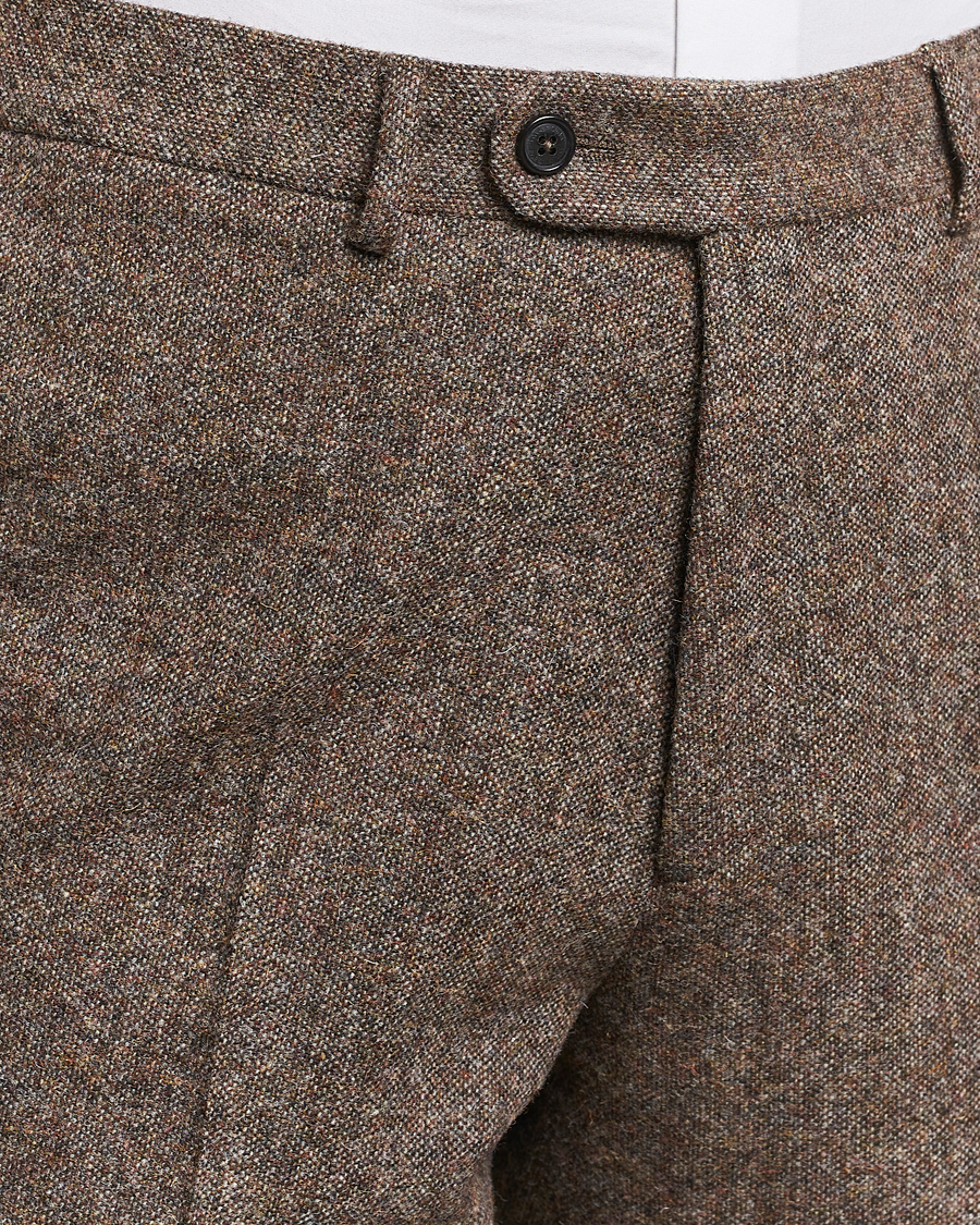 Men | Trousers | Walker Slater | Edward Wool Donegal Trousers Brown