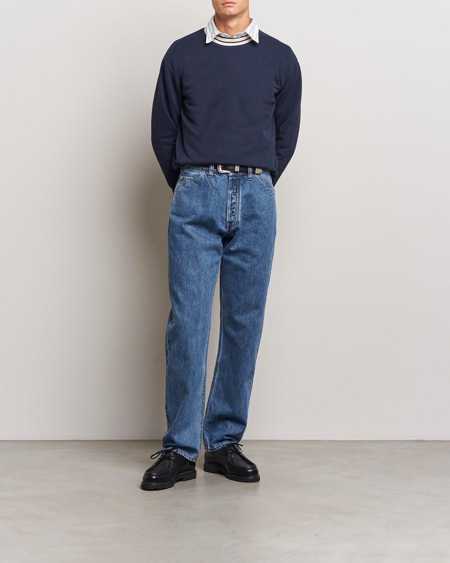 Men | Trousers | Drake's | 5-Pocket Japanese Selvedge Jeans Bleach