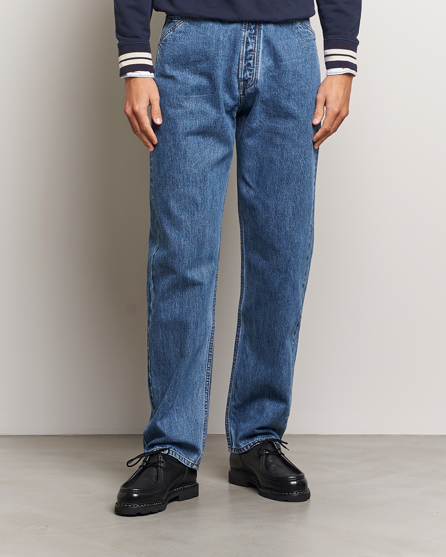 Men | Trousers | Drake's | 5-Pocket Japanese Selvedge Jeans Bleach