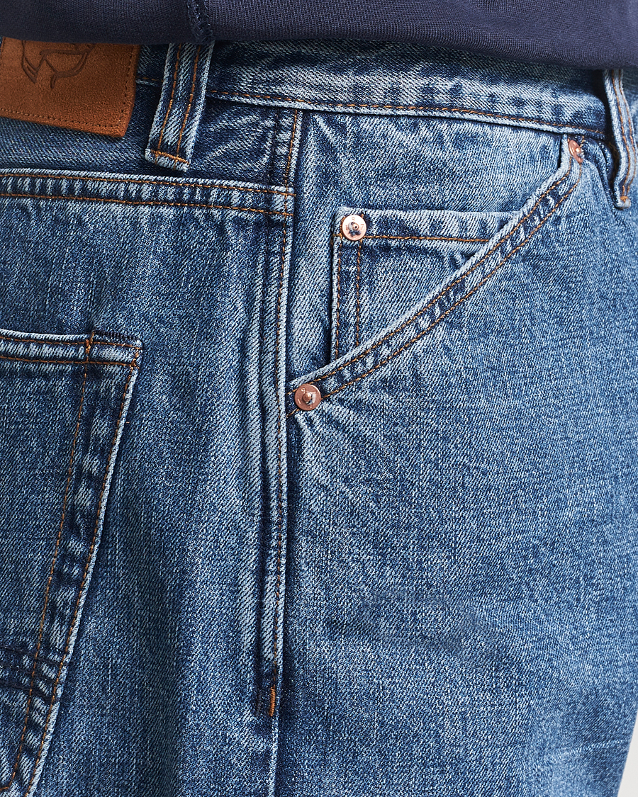 Men | Trousers | Drake's | 5-Pocket Japanese Selvedge Jeans Bleach