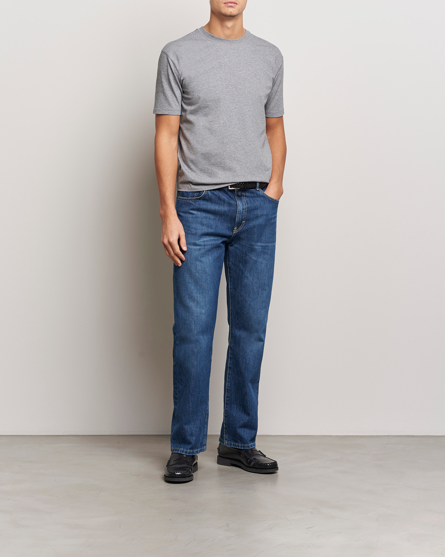 Men | T-Shirts | Drake's | Short Sleeve Hiking T-Shirt Grey